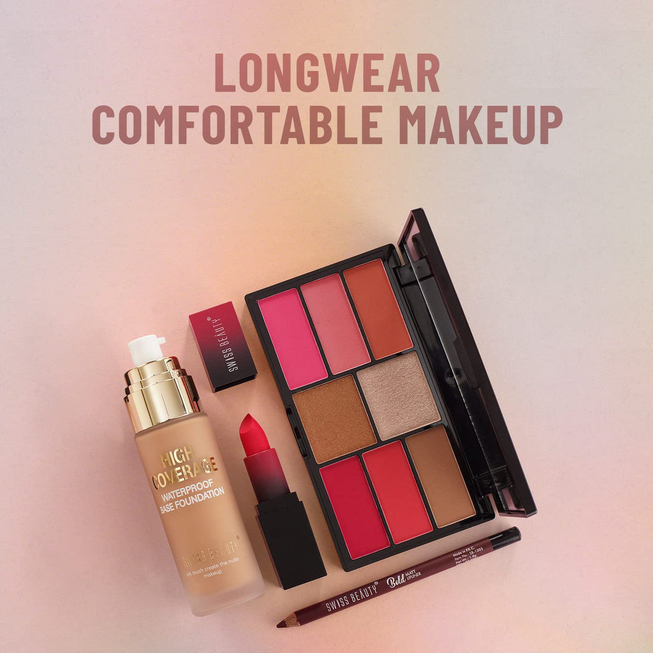 Swiss Beauty Pro Blusher & Highlighter Palette For Face Makeup | Shade-05, 18G