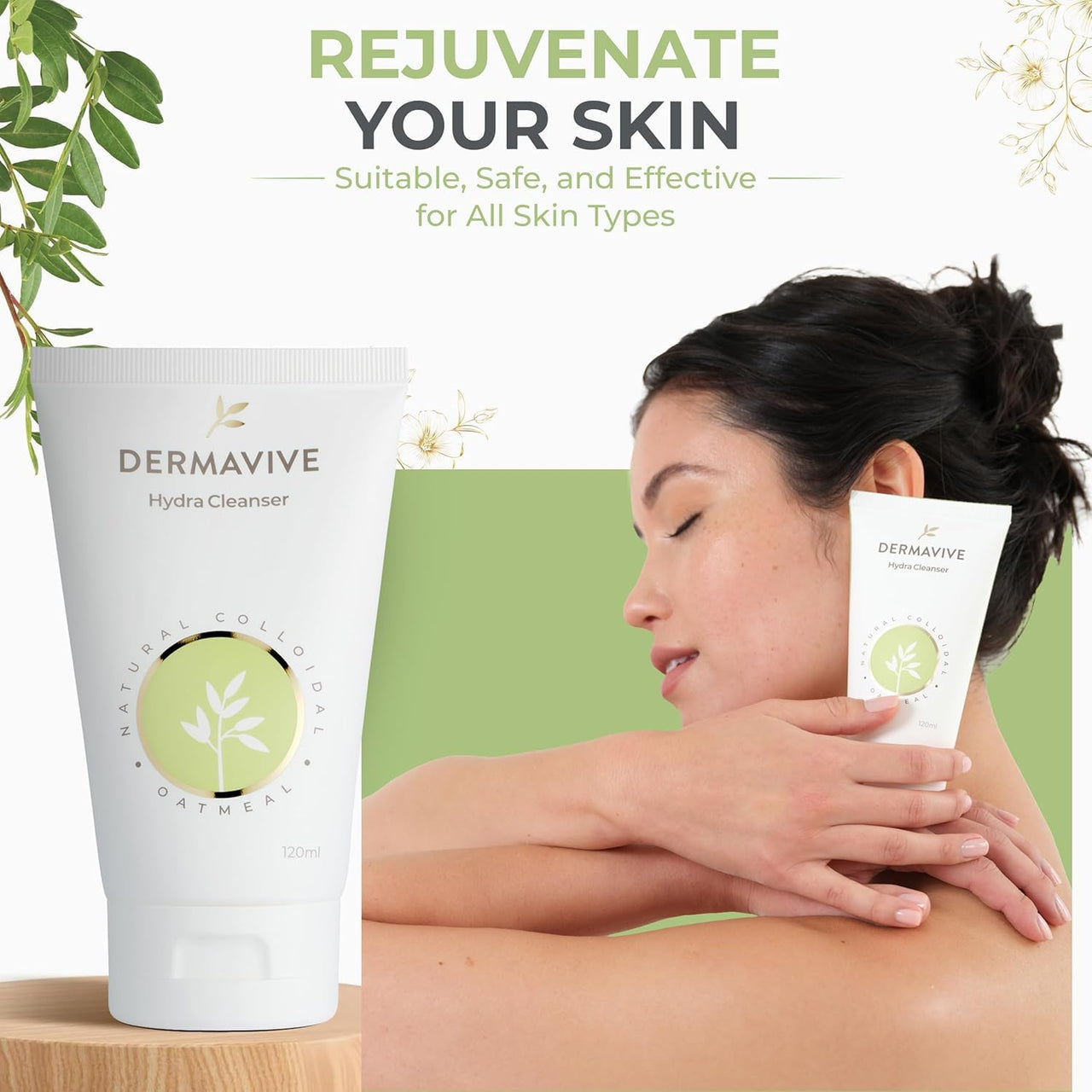 Neutriderm Pre-Makeup Skincare Combo, Vitamin E Moisturiser 125 Ml And Dermavive Hydra Cleanser Lotion (Combination) 120 Ml