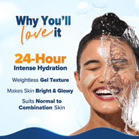 Aqualogica Glow+ Hydra Gel Moisturizer with Vitamin C & Papaya - 20 g|24-Hour Intense Hydration|Weightless Water-Like Gel Texture|Non Sticky & Quick Absrobing for Glowing Skin (20 g)