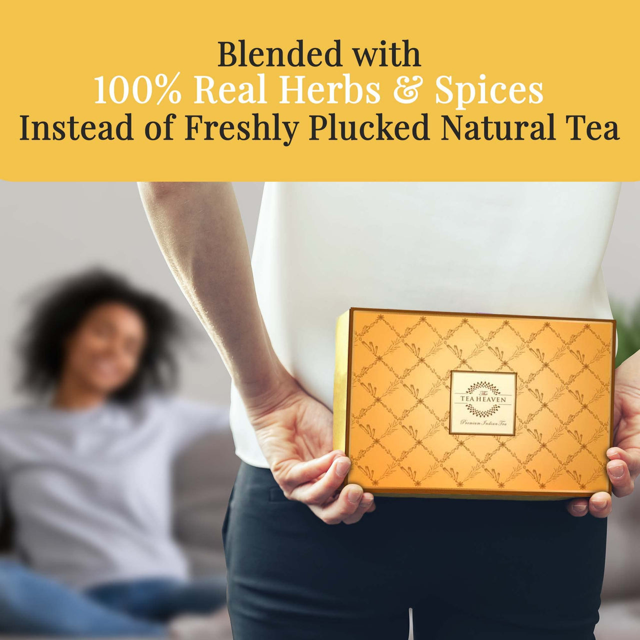 The Tea Heaven | 6 Assorted Teas Gift Box, Set Of 6 Unique Teas | Kashmiri Kahwa | Saffron Masala Chai | Lemongrass Green Tea | Mint Green Tea | Turmeric Herbal, Loose Leaves, 516 Gm