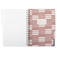 Fringe Studio Large Tab Notebook,Tribal Lines, Flexible Paperback Cover, College Ruled, 5 Subject/Die-Cut Dividers, 7.25