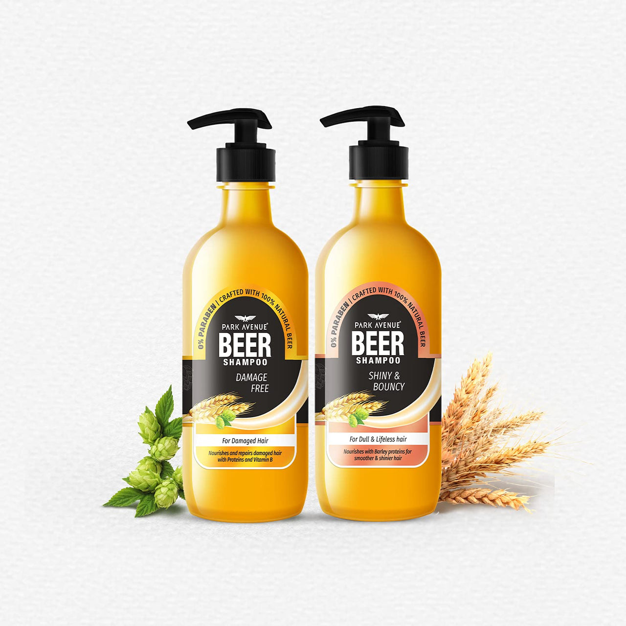 Park Avenue Beer shampoo For Damaged hair (650ml) | Paraben Free | For Damage Fee Hair| Crafted with Natural Beer