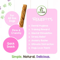 Nature Gnaws Tripe Twists for Dogs - Premium Natural Beef Sticks - Simple Single Ingredient Crunchy Dog Chew Treats - Rawhide Free 20 Count (Pack of 1)