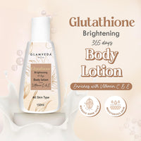 Glamveda Glutathione Body Lotion (Pack Of 2) 300 ml | Reduces Dark spots, Skin brightening with Vitamin C For Skin fairness | All Skin types |