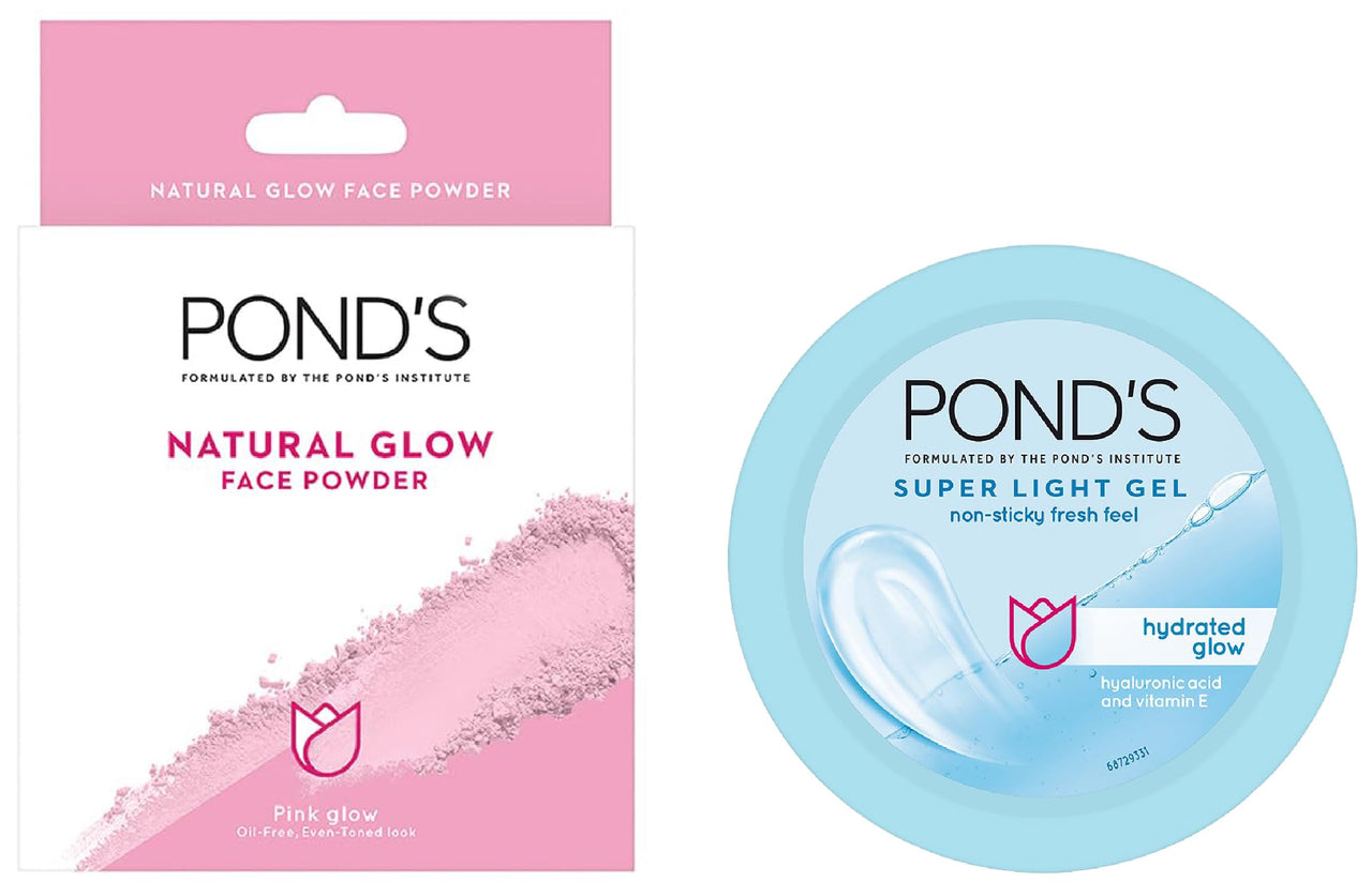 POND's Super Light Gel Oil Free Face Moisturizer 100g & Pond's  Natural Glow Face Powder Combo