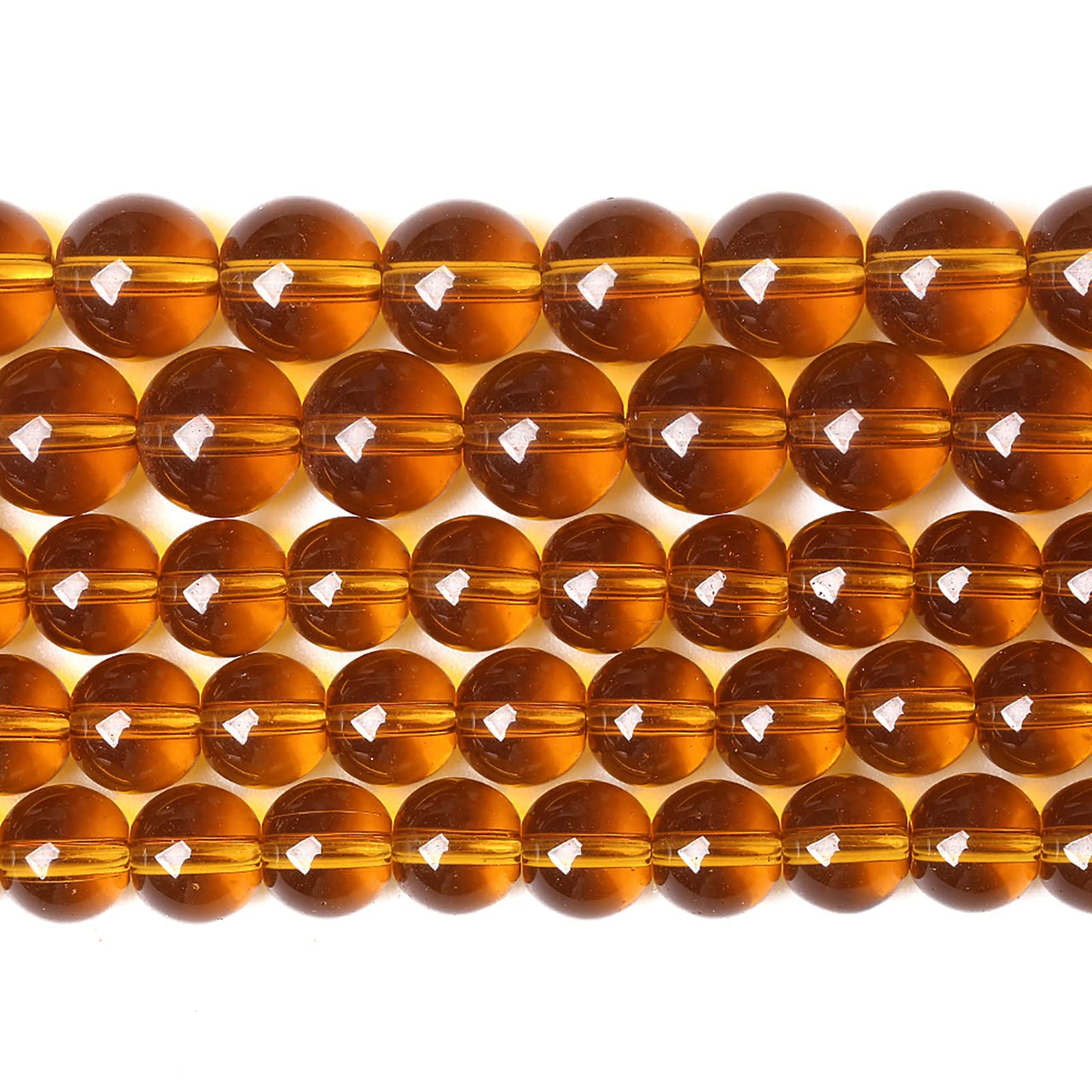 6MM 60PCS Brown Glass Beads Natural Stone Beads Energy Crystal Healing Power Gemstone for Jewelry Making, DIY Bracelet Necklace 6mm