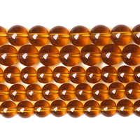 6MM 60PCS Brown Glass Beads Natural Stone Beads Energy Crystal Healing Power Gemstone for Jewelry Making, DIY Bracelet Necklace 6mm