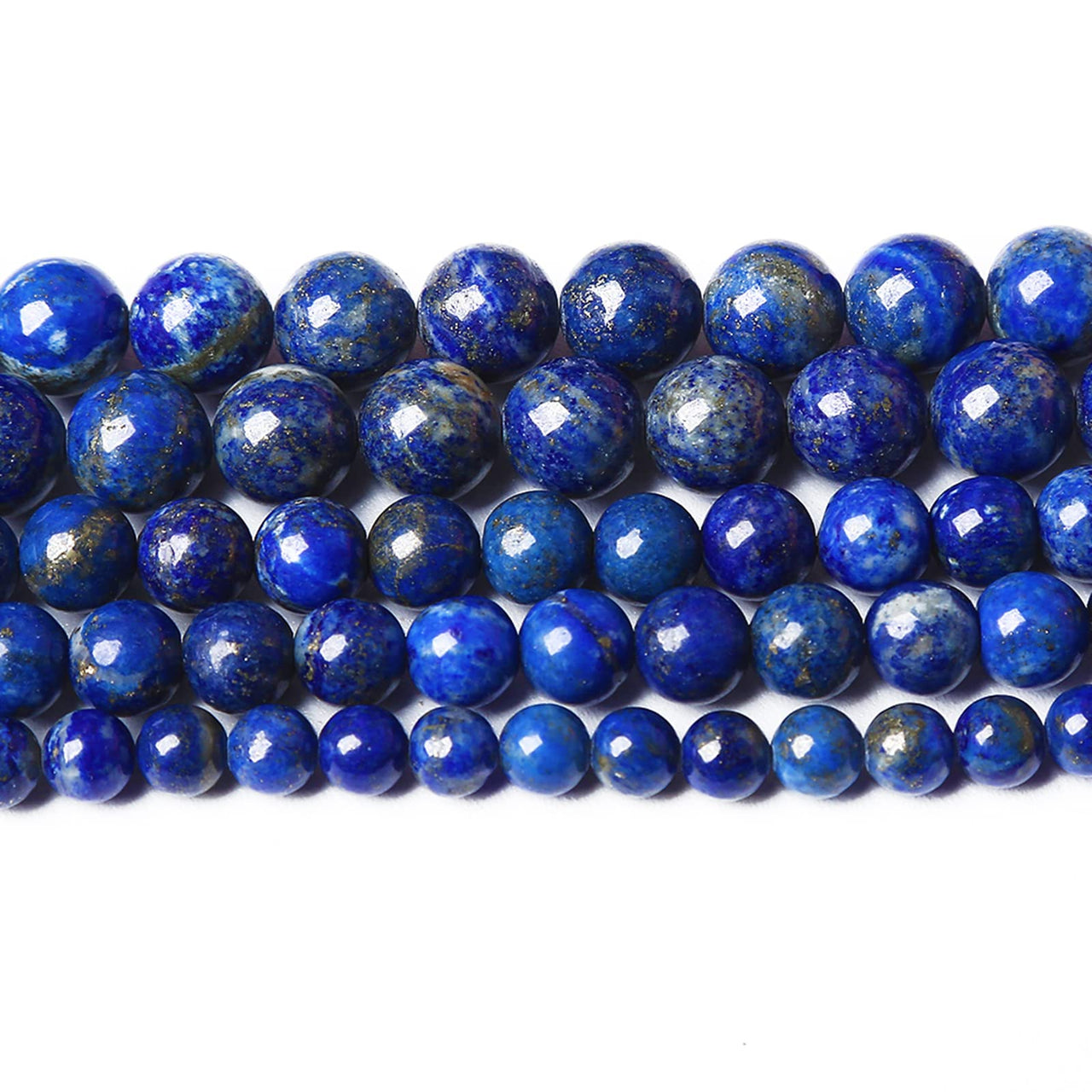 AAA+ Natural Lapis Lazuli Gemstone Beads 6mm 60 PCS Round Loose Stone Beads for Jewelry Making Crystal Energy Stone Healing Power DIY Gift Lapis Lazuli Stone