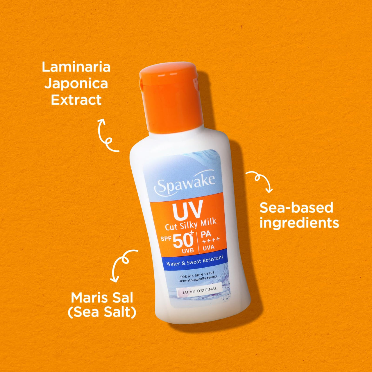 Spawake UV Cut Silky Milk Sunscreen SPF 50 PA++++ | No white cast, Sweat & Water-Resistant | Lightweight & Non-Sticky Formula| High Sun Protection