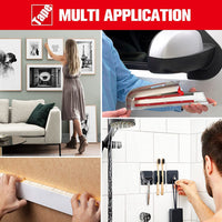 Double Sided Tape Heavy Duty, Small Waterproof Strong Mounting Adhesive Foam Tape, 10ft Length, 0.39in Width for LED Strip Lights, Home Decor, Car, Glass, Sign, Made of 3M VHB Tape,Red