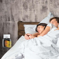 Ontel Handy Heater Turbo 800 Wall Outlet Small Space Heater with Adjustable Thermostat, Programmable 12-Hour Timer, Auto Shut Off - Quiet & Space-Saving Ceramic Mini Heater