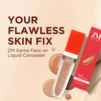 ZM Zayn & Myza Liquid Concealer for Face Makeup | Buildable Coverage | Easily Blendable | Conceals Dark Circles & Blemishes | Flawless Matte Finish, Sweatproof | Shade - Fair, 6 ml