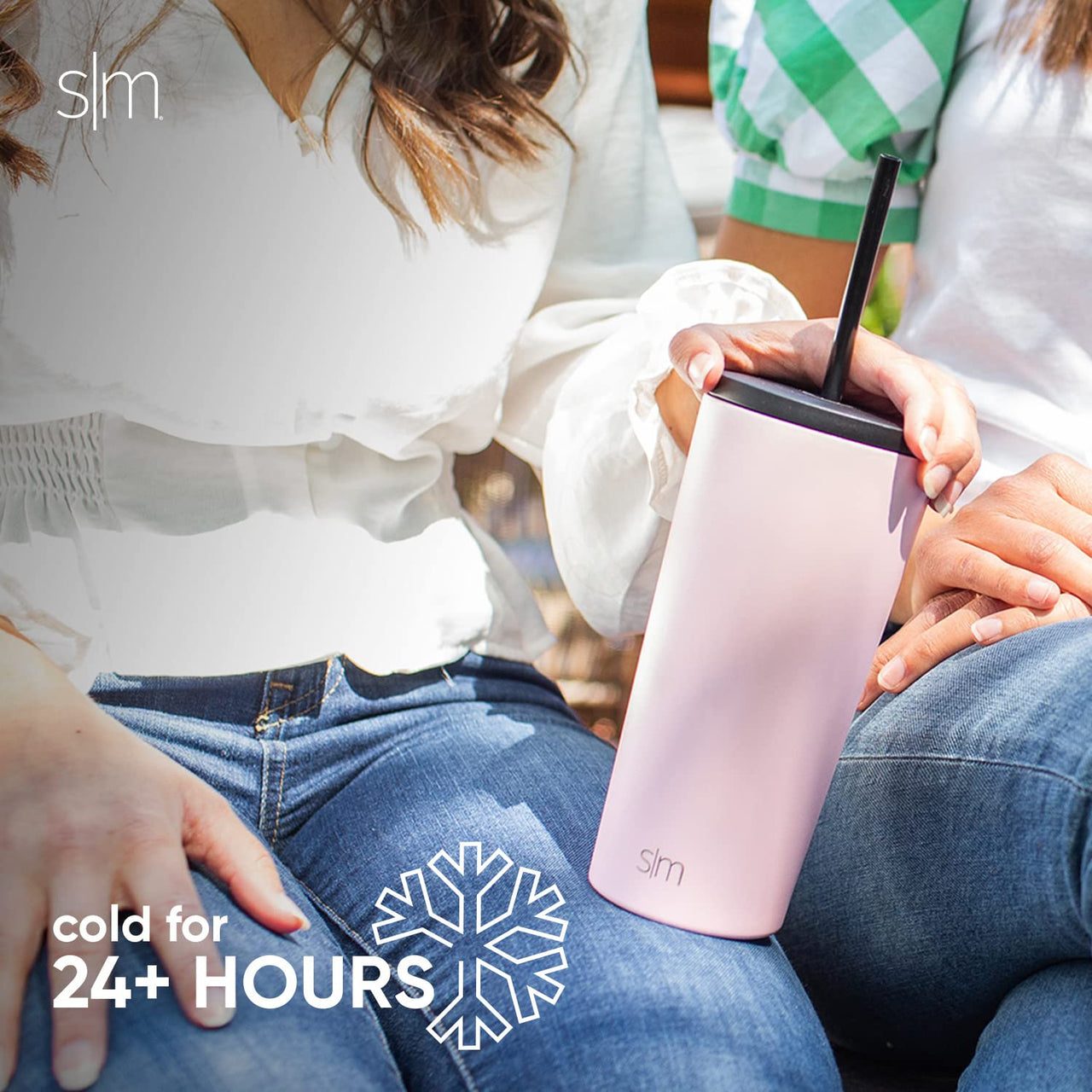 Simple Modern Insulated Tumbler with Lid and Straw | Iced Coffee Cup Reusable Stainless Steel Water Bottle Travel Mug | Gifts for Women Men Her Him | Classic Collection | 20oz | Midnight Black