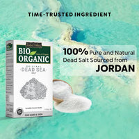 INDUS VALLEY Bio Organic 100% Natural Dead Sea Salt for Skin Healing and Hydration - (250g)
