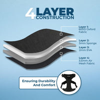 Dog Harness Dual Leash Attachment No-Pull Control Adjustable Soft but Strong Pet Harness for Medium and Large Dogs with 3M Reflective Technology - Black, XS (Chest: 13 - 16