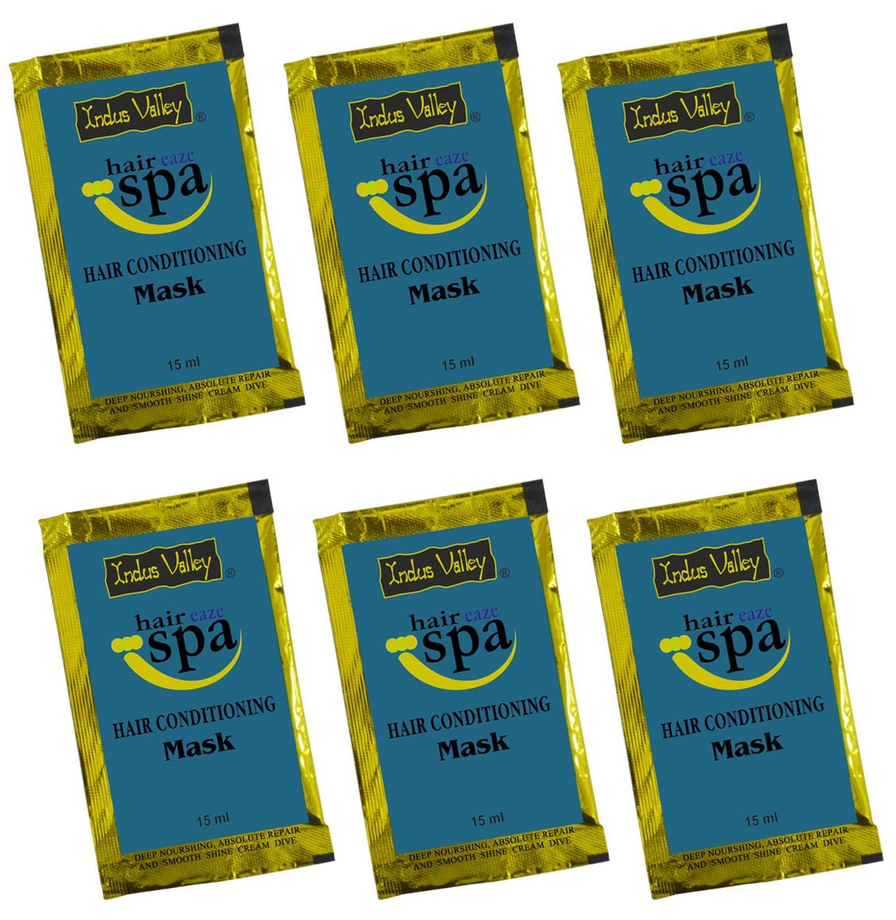 INDUS VALLEY Hair Spa/Mask for Dry & Frizzy Hair Combo - 15ml* 6= 90 ml
