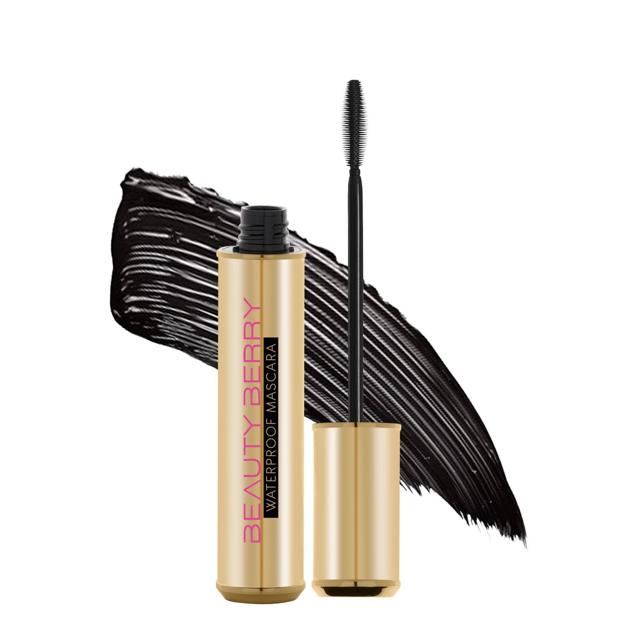 Beauty Berry Waterproof Mascara – Black, 10ml | Long Lasting, Smudge Proof Mascara for Women