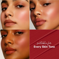 Mila Beaute BaeBee Lip & Cheek Tint I Creamy Formula, Matte Finish I Long Lasting I With Jojoba Oil (04 Fresh Red)