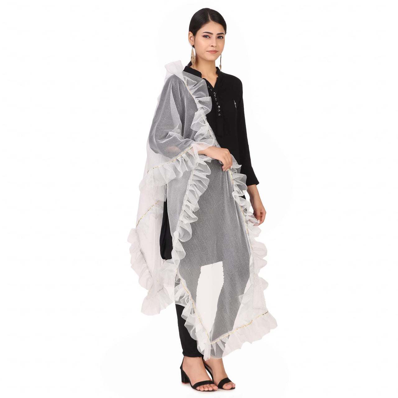 Traditions Bazaar Women's  Starred Net Dupatta