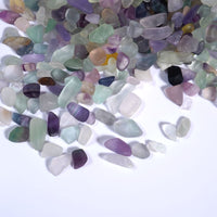 gemshan 2lb Rose Quartz Chips Natural Crushed Crystal Chip Bulk 7mm-9mm Tumble Healing Crystal Stone for Aquarium Vase Plant Decoration Jewelry DIY (Fluorite) Fluorite