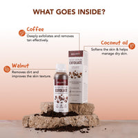 Bella Vita Organic Exfoliate Coffee Scrub For Face & Body, Blackhead Remover, De Tan Removal Ayurveda, Dirt Removal From Neck, Knees, Elbows, Arms, Pack of 2 (75 gm Each)