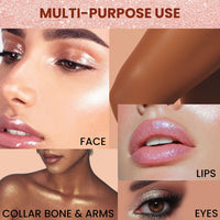 SHOPAAREL Body Glitter Powder, Luminous Finish, Silky Shimmer, Radiant Control, Insanely Pigmented, Smudge Resistant, Crystal Glow-7 Gm (SH06)