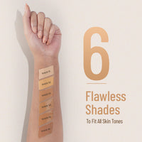 Swiss Beauty Airbrush Finish Lightweight Foundation | Full Coverage Blendable Foundation For Face Makeup |With Benefits Of Hyaluronic Acid, Aloevera And Vitamin E | 30Ml | Shade- 01 Shell White
