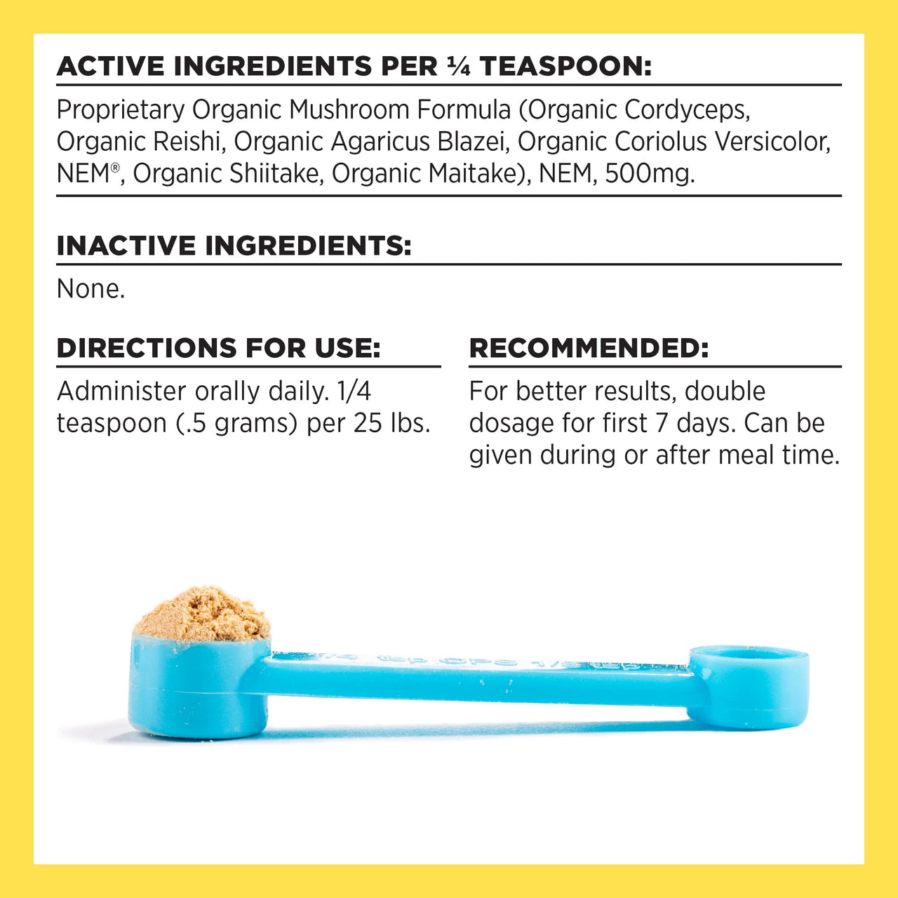 BIXBI Dog & Cat Joint Support, 2.12 oz (60 g) - All Natural Organic Pet Superfood - Daily Mushroom Powder Supplement - USA Grown & USA Made - Veterinarian Recommended for Dogs & Cats