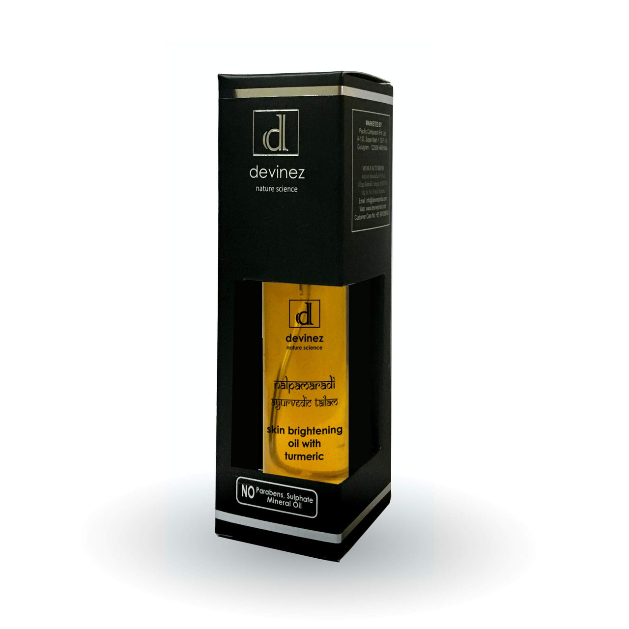 Devinez Natural Science Ayurvedic Nalpamaradi Thailam Skin Brightening Oil with Turmeric, 200ml