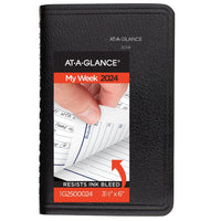 AT-A-GLANCE 2024 Weekly Planner, DayMinder, Hourly Appointment Book, 3-1/2 x 6