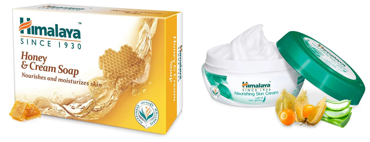 Himalaya Herbals Honey and Cream Soap, 125g (Pack of 6) And Himalaya Nourishing Skin Cream, 200ml