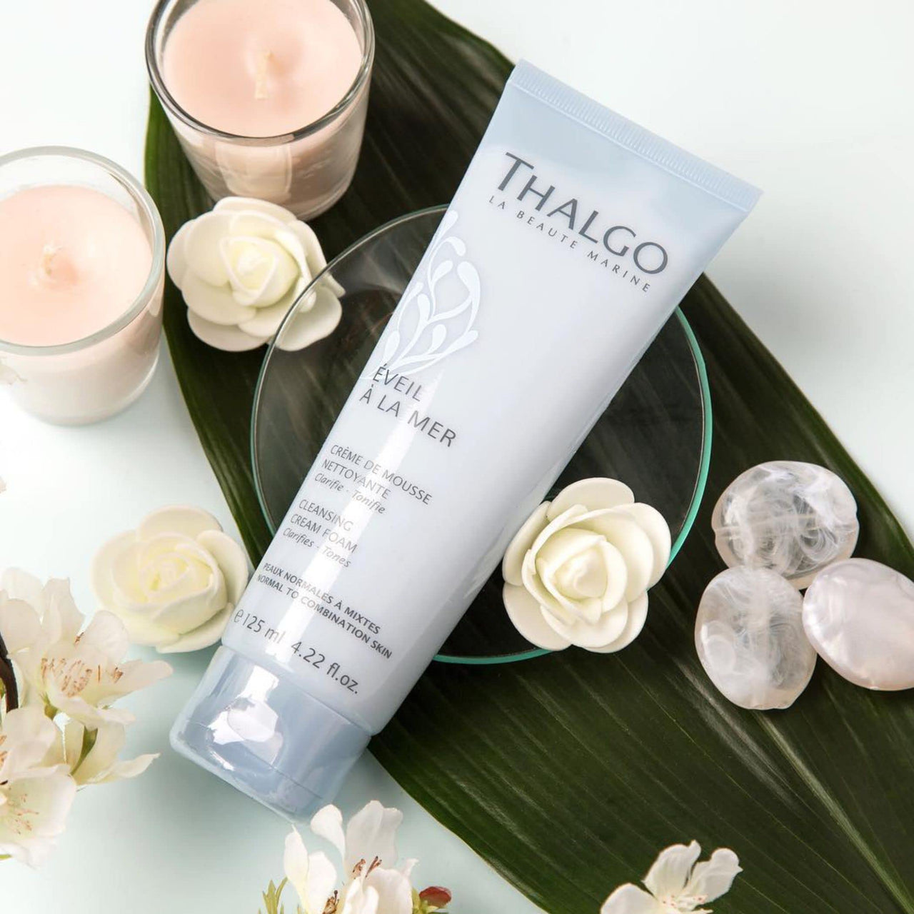Thalgo Cleansing Cream Foam - Cream-to-Foam Face Cleanser for All Skin Types - Makeup Remover & Purifying Cleanser - 125ml