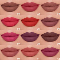 Shryoan Matt Lip Liner | Set of 12 | Long-lasting |Matte Finish | Non-drying, 19.2gm