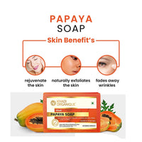 Khadi Organique Natural Herbal Papaya Soap Pack of 4