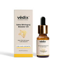 Vedix Customised Ayurvedic Hair Oil | Saha Bhringraj Booster Oil | For Hair Growth And Thick Hair | With Bhringraj And Sesame - 10ml