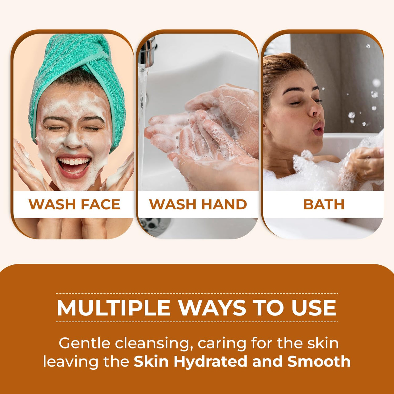 Passion Indulge Sandalwood Handmade Bath Soap PACK OF 3 (Each 100 gm)