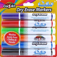 Cra-Z-Art Kids Washable Broadline Dry Erase Markers, 6 Count 1