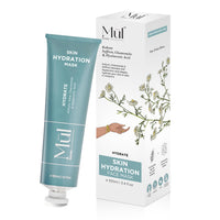 Mul Secrets 100 ml Hydrate Facemask & Scrub - Dry Skin Hydration, Softening, Brightening & Plump Skin - Hyaluronic Acid, Chamomile & Saffron - 30+ Uses - 50mlx2