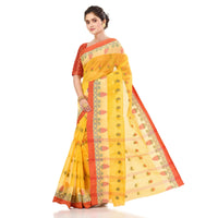 Brajawasi Women's  Pure Cotton Bengal Tant Handloom Saree Without Blouse Piece (ND-1)