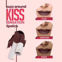 Juice Kiss Sensation Lipstick with Goodness of Bio Retinol, UV Protection & Long lasting Lipstick (Marron Royale - M06)