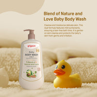 Pigeon 2-in-1 Baby Body Wash For Cleansing & Nourishing, Enriched With Avocado Oil & Marshmallow Extract, Parabens Frew, SLS & SLES Free - 500 ml