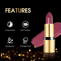 Beauty Berry Bold Babe Non-Transfer Matte Lipstick | Highly Pigmented, Lightweight, Smudge Proof & Waterproof Lipstick | Single Swipe Application, Long Lasting Lipstick for Women (Maple Magenta)