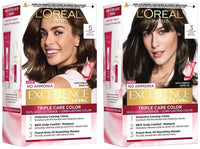 L'Oreal Paris Excellence Creme Hair Color, 3 Dark Brown/Natural Darkest Brown, 72Ml+100G & Excellence Creme Hair Color, 5 Light Brown/Natural Brown, 72Ml+100G