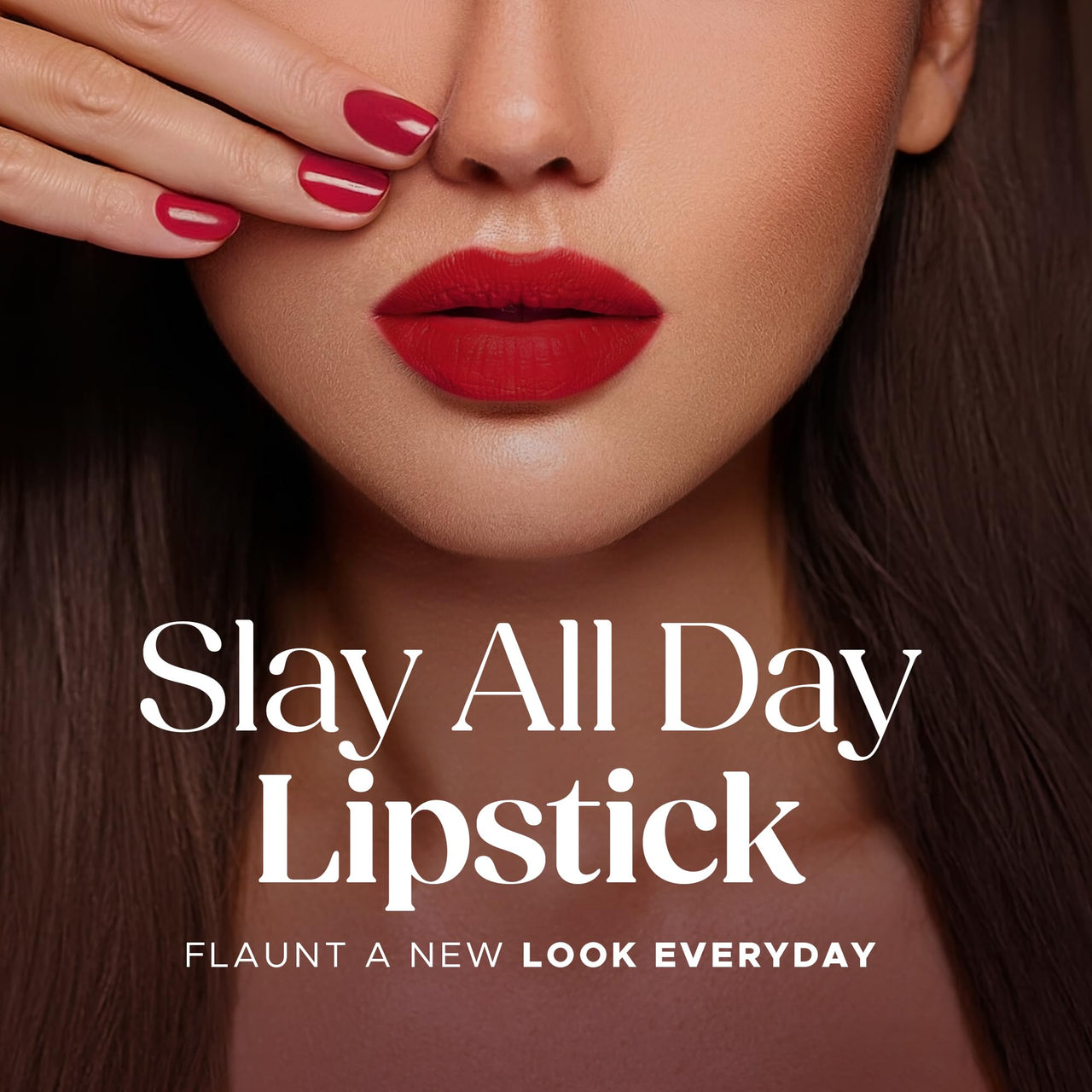 Hilary Rhoda Slay All Day Matte Lipstick | Transfer-proof & Smudge-proof | Long-Lasting & Premium Creamy Lipstick | Waterproof & Vibrant Colour lipstick | 2.6g (Crismon Red - Shade 09)