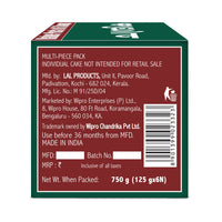 Chandrika Ayurvedic Soap| Made With Herbal Extracts & Vegetable Oils For Naturally Radiant Skin| 125g Each (Pack of 6)