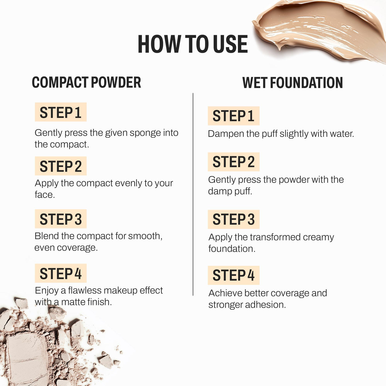 Born16 Tamaraa Wet & Dry Compact Powder – Snow Princess | Dual Wet-Creamy & Dry-Matte Finish | High Coverage, Waterproof, Smudge-Proof, Vegan | 24-Hour Stay, 6g