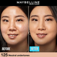 Maybelline New York Liquid Foundation, Matte Finish, With SPF, Absorbs Oil, Fit Me Matte + Poreless, 125 Nude Beige, 30 ml