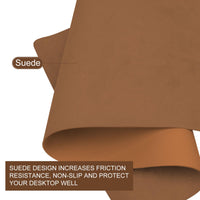Desk Pad,Large Mouse Pad, Non-Slip PU Leathers Writing Pad,Desktop Protection Pad,Computer Desk Pad, Waterproof Table Mat, Desk Mat for Office and Home Writing (Brown;23.6
