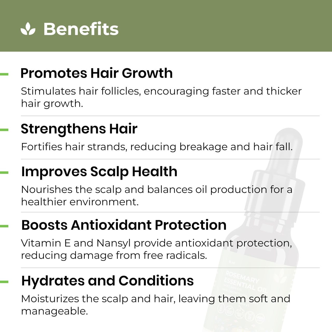 Avimee Herbal Rosemary Essential Hair Oil with Vit E & Nansyl | For Hair Growth & Hair Fall Control, Now Make Any Oil Hair Growth Oil | Clinically Approved Efficacy | 15ml