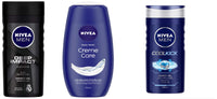 NIVEA Shower Gel, Crème Care Body Wash, Women, 250ml&NIVEA Men Body Wash250 ml&NIVEA Men Body Washml250 ml